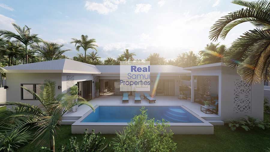 New Development of Six 3-Bed Single-Level Garden Pool Villas, Lamai